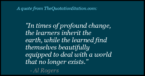 Click to Share this Quote by Al Rogers on Facebook
