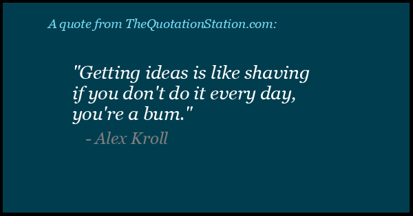Click to Share this Quote by Alex Kroll on Facebook