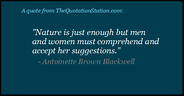 Click to Share this Quote by Antoinette Brown Blackwell on Facebook