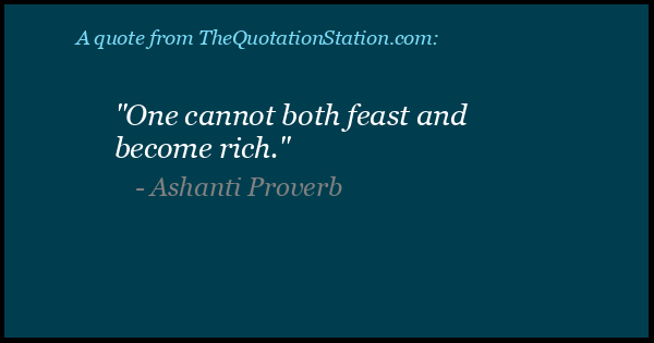 Click to Share this Quote by Ashanti Proverb on Facebook