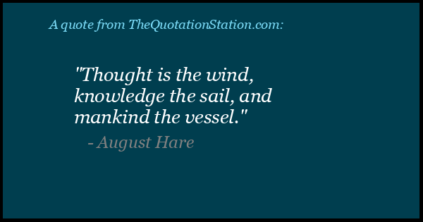 Click to Share this Quote by August Hare on Facebook