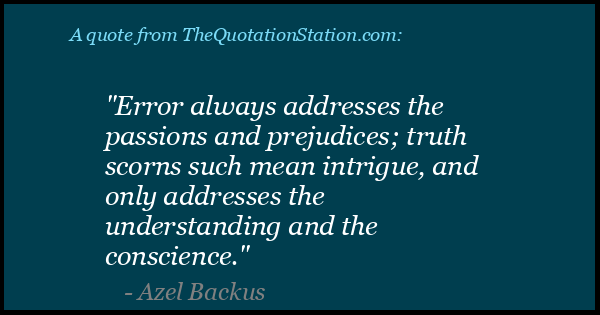 Click to Share this Quote by Azel Backus on Facebook