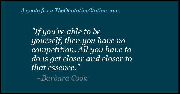 Click to Share this Quote by Barbara Cook on Facebook