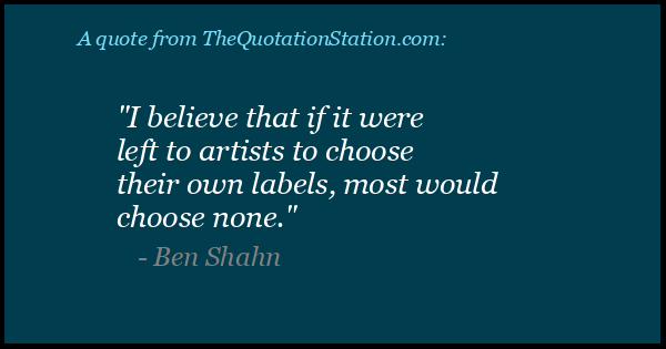 Click to Share this Quote by Ben Shahn on Facebook