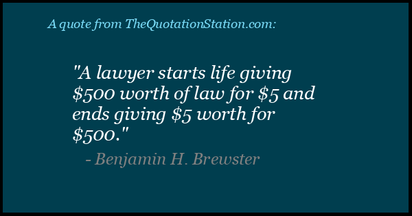 Click to Share this Quote by Benjamin H Brewster on Facebook