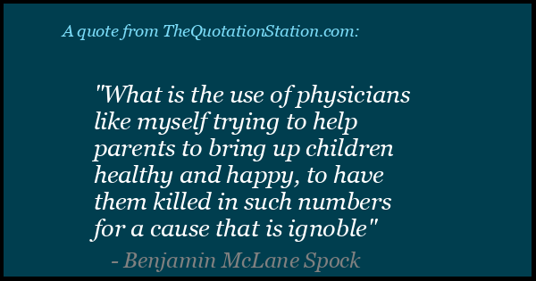 Click to Share this Quote by Benjamin McLane Spock on Facebook Click to Share this Quote by Benjamin McLane Spock on Facebook