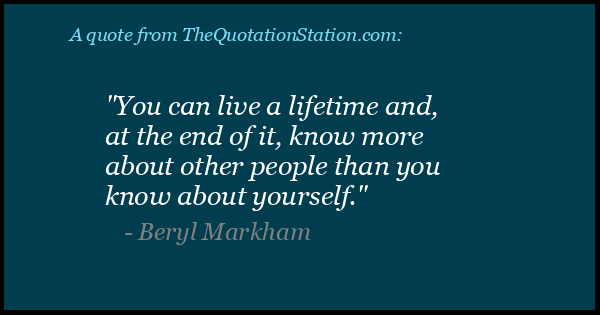 Click to Share this Quote by Beryl Markham on Facebook