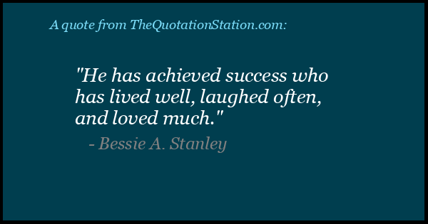 Click to Share this Quote by Bessie A Stanley on Facebook
