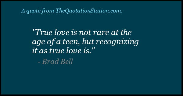 Click to Share this Quote by Brad Bell on Facebook