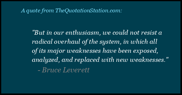 Click to Share this Quote by Bruce Leverett on Facebook