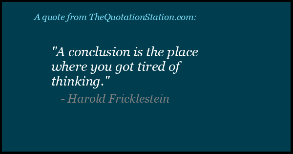 Click to Share this Quote by Harold Fricklestein on Facebook