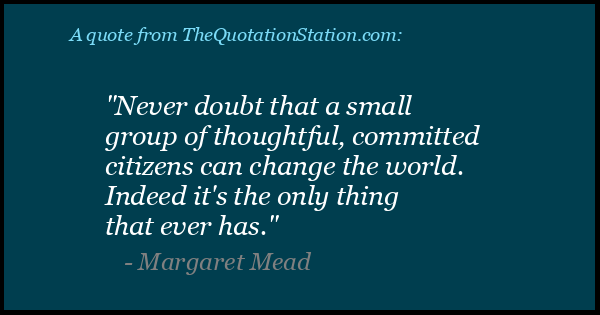 Click to Share this Quote by Margaret Mead on Facebook