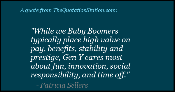 Click to Share this Quote by Patricia Sellers on Facebook